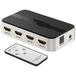 Watio Wave 3-poorts HDMI-duplicator met H-HDMI-ingang en audio-uitgang, zwart materiaal, ideaal voor meerdere aansluitingen