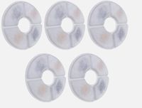 cyclingcolors 5 x filter voor fontein, kat, rond, hars, actieve kool, 4 lagen, filtratie, schuim, voor honden, dieren, universeel, 127 mm