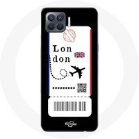 Maniacase Etui voor Oppo A93 5G Vliegticket Londen