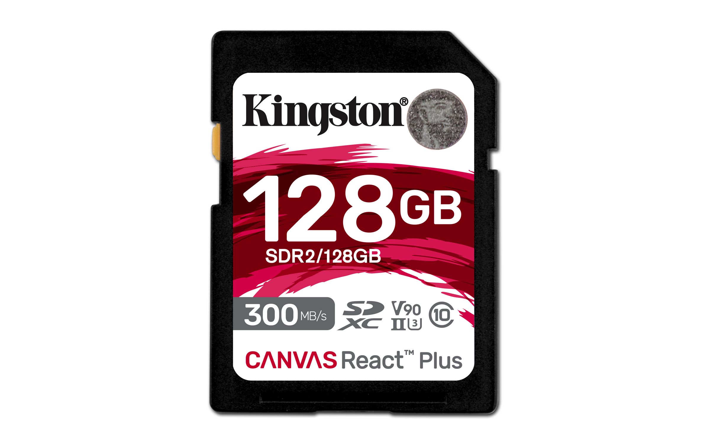 Kingston 128GB Canvas React Plus SDHC UHS-II U3 V90 Memory Card