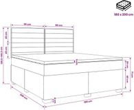 vidaXL Boxspringbed met matras Donkerbruin 180 x 200 cm Stof