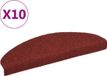 vidaXL - Trapmatten - Zelfklevend - 10 stuks - 65x21x4 cm - Bordeaux Rood