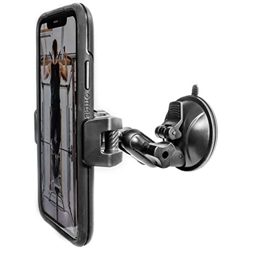 Quyee Spiegel Telefoon Houder Zuig Telefoon Mount voor Douche Badkamer Muur Bad Keuken, Compatibel met Alle Telefoons - 0747165567893