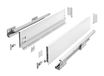 GTV Schuifladenrails AXIS PRO I ladegeleiders volledig uittrekbaar I Wit I Belastbaarheid tot 40 kg I Push to Open Systemen I Vrije Toegang I Breedte: 400 mm I Hoogte: 120 mm