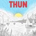THUN - Un hermoso libro para colorear de Suiza: Monumentos, vistas al lago y paisajes alpinos en ilustraciones de líneas finas | El regalo perfecto para amantes de Suiza