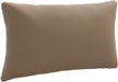 vidaXL Rugkussen PUTTEN 100% Polyester Taupe 80 x 40 x 15 cm