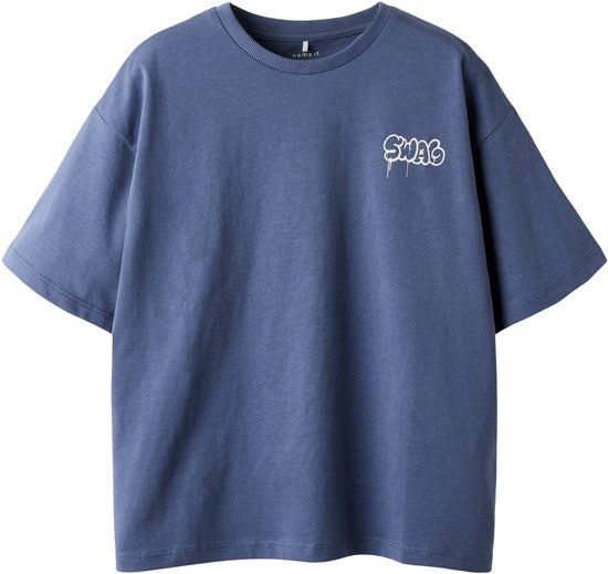 NAME IT NKMBLEZE SS RLX TOP PS NOOS Jongens T-shirt Vintage Indigo 122/128