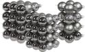Othmar Decorations Bv 88x stuks boules de Noël en verre titane gris 4, 6 et 8 cm mat/brillant