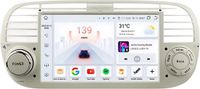 Happiq Autoradio avec Bluetooth et CarPlay pour Fiat 500 (2007-2015) - Convient pour Apple et Android - Stéréo - Navigation - 6Go 64Go - 7