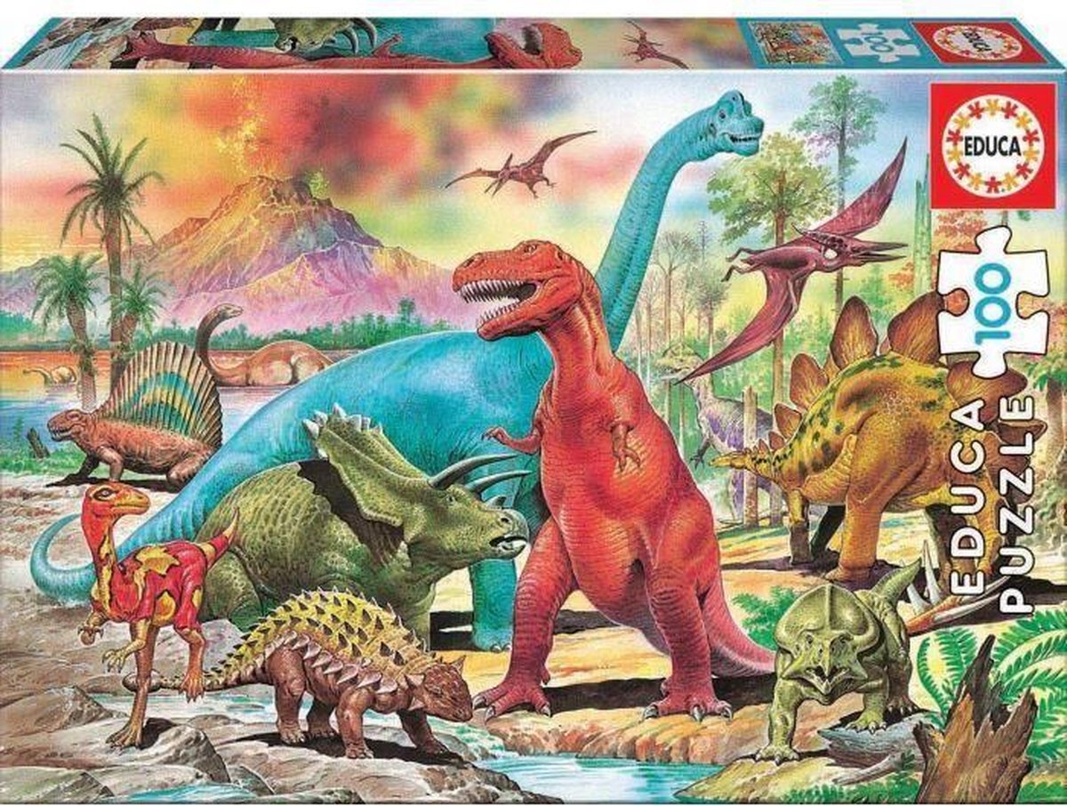 Educa Legpuzzel - 100 stukjes - Dinosauriërs - Educapuzzel