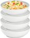 Plasticforte Rond bord/camping - 4x - diep bord/schaaltje - D19 x H5.5 cm - creme wit - kunststof - soepborden - onbreekbaar servies