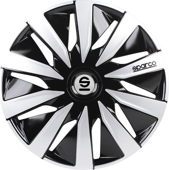 Sparco 4-Delige Sparco Wieldoppenset Lazio 15-inch zwart/zilver