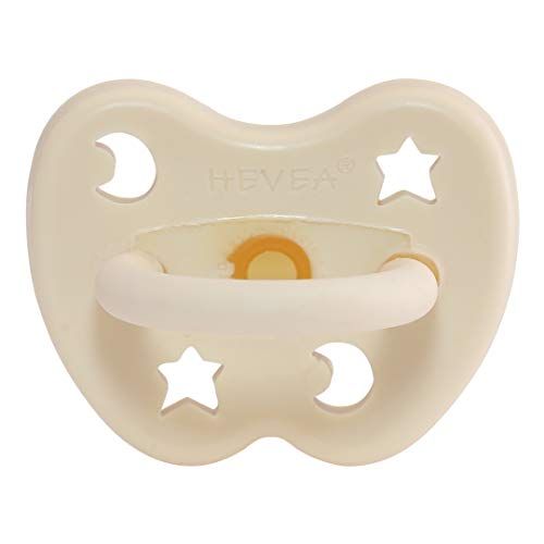 Hevea fopspeen rond natuurrubber Milky White 0-3 mnd - Wit - Unisex
