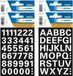 Herma stickervellen letters en cijfers - 4x vellen - wit - 15 mm - watervast