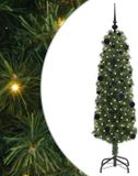 vidaXL Kunstkerstboom Groen 150 cm PVC en Staal en Kunststof