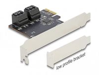 Delock 4-poorts SATA PCI Express x1 kaart - Low Profile Vormfactor