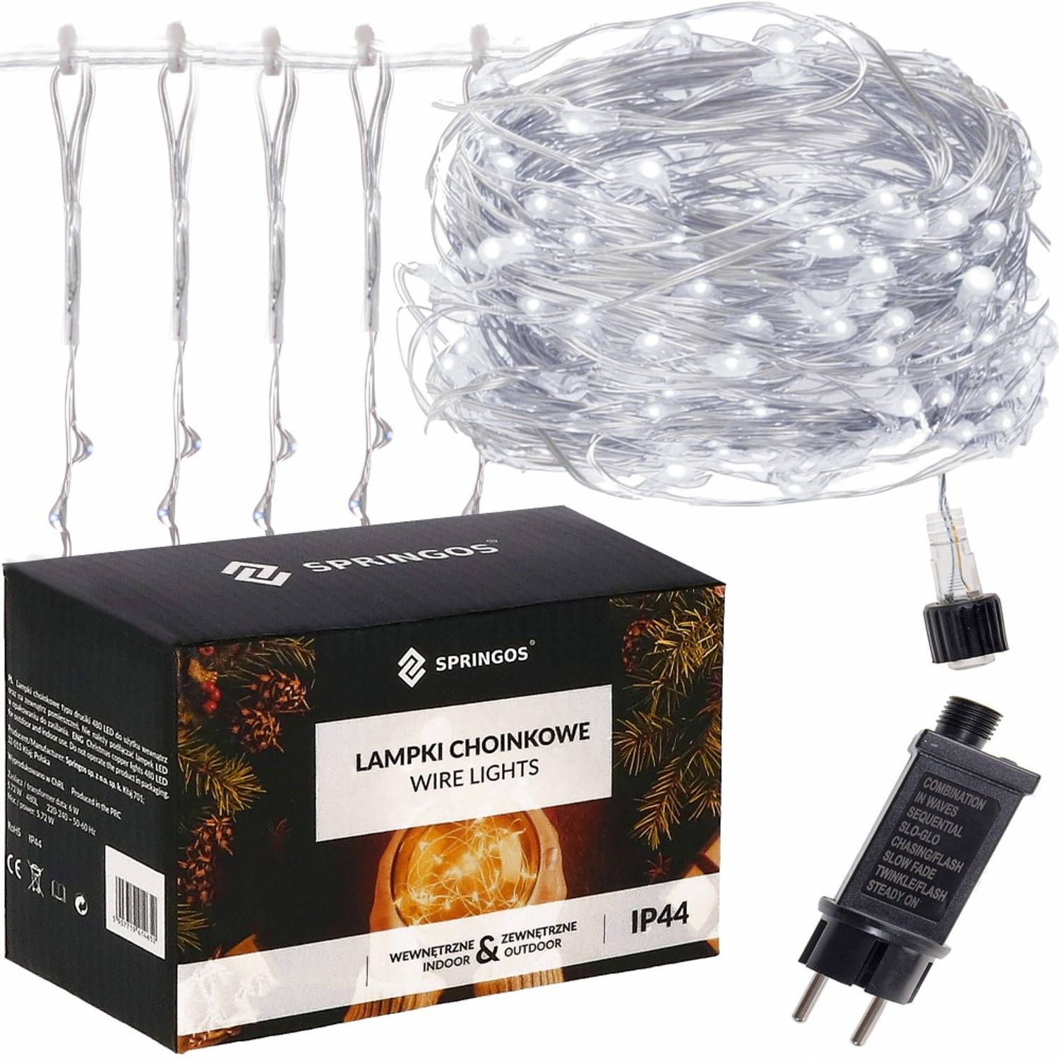 Springos Lichtgordijn - IJspegel Verlichting - 400 LEDs - Koel Wit