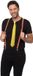 Partychimp Carnaval verkleedset bretels en stropdas - regenboog - geel - volwassenen/unisex - feestkleding
