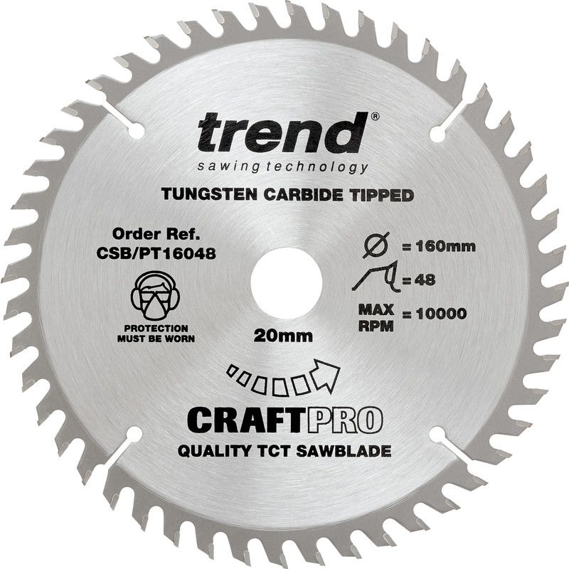 Trend PT cirkelzaagblad 160x20x2,2mm 48T