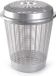 PLASTICFORTE Ronde wasmand/opbergmand met deksel - 50 liter - Zilver