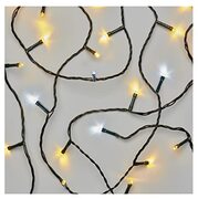 Emos Led-lichtketting warmwit + knipperend koudwit voor binnen en buiten, 18 m lange IP44 kerstlichtketting met 180 leds, 6 uur timerfunctie en voeding, voor feest, Kerstmis, decoratie