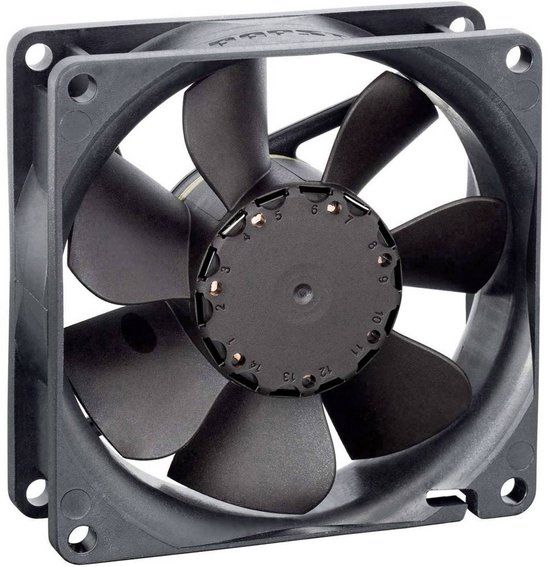 EBM Papst 8412 NGLV Axiaalventilator 12 V/DC 30 m³/h (l x b x h) 25.4 x 80 x 80 mm