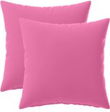 vidaXL - Kussensloop - 2 stuks - HEERLEN - Roze - 30 x 30 cm - Polyester