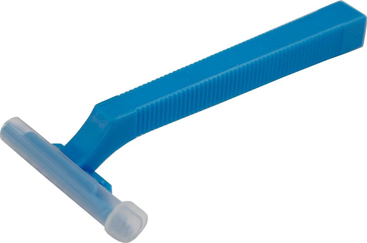 Teqler - medische scheermesjes - 2 snijbladen - blauw - 100 stuks