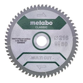 Metabo zaagblad "multi cut - classic" - 305x3,0/2,2x30 Z80 FZ/TZ 5°neg - 1 stuk