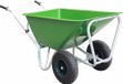 Huismerk BT-Tools Kruiwagen Basic stal Groen 160 liter met 2 luchtbanden