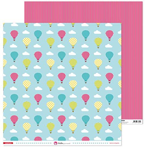 Anita y Su Mundo Collectie Aventura scrapbooking papier - ballonnen - 30,5 x 30,5 cm