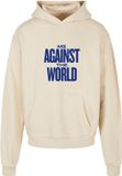 Mister Tee Me against the World Ultra Heavy Oversize Hoodie/trui Beige M