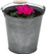 Mega Collections Emmer/plantenpot/bloempot Eddy - zink - vintage antraciet - D16 X H14 cm
