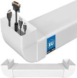 KOTARBAU® Kabelgoot, Kabelkanaal, PVC, 110 x 55 mm, 62 cm Lang, kabelgoot muur, Wit, Onzichtbare Kabeldoorvoer, Kabelafdekking