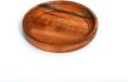 Unyqoos® set de 4 pièces – sous-verres ronds empilables en bois d'acacia naturel avec liège, Ø 4 pouces, protection pour tasses et verres