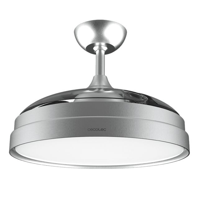 Cecotec EnergySilence Aero 4280 Invisible Steel Ceiling Fan - Stainless Steel, 106cm, 6 Speeds, with Remote and Light