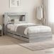 Maison Exclusive Lit double exclusif avec rangement et tête de lit en bois imitation chêne Sonoma, dimensions 75 x 190 cm
