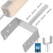 KOTARBAU® Paalhouder Beton - Verzinkt Staal - 141 mm - Zilver