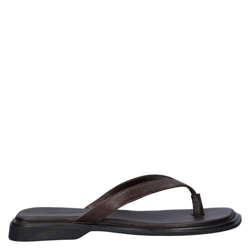 Vagabond Izzy leren teenslippers bruin