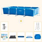 Intex Rechthoekig Frame Zwembad - 450 x 220 x 84 cm - Blauw