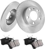 VEVOR Remset Achteras Remschijven Remblokken Vervangingsset 232mm