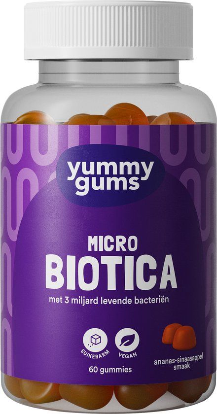Yummygums Micro Biotica gummies Suikerarm 60 gummies