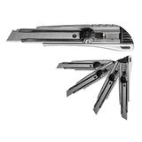 D.RECT - 5 stuks 2045 cuttermessen met metalen geleiding lemmet 18 mm tapijtmes universeel mes professioneel mes