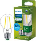 Philips LED Philips UltraEfficient LED lamp - 75W - E27 fitting - Warmwit licht: 2700K - Dimbaar - Helder glas - A60 lampvorm - Lange levensduur