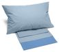 Bikolor Couverture de lit, coton, bleu marine, lit double