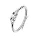 Lucardi Dames Stainless steel ring met zirkonia voor dames - Ring - Staal - Zilverkleurig - 18 / 57 mm