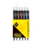 Idena 500291 - Balpen, 6 stuks, blauwschrijvend