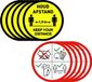 Nichiban Corona stickerset - 2 x 5 stuks - rond - afstand houden - keer you distance - corona regels - covid-19 - 14cm