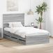 Maison Exclusive - Cadre de lit, finition Sonoma grise, 100 x 200 cm, en bois de construction