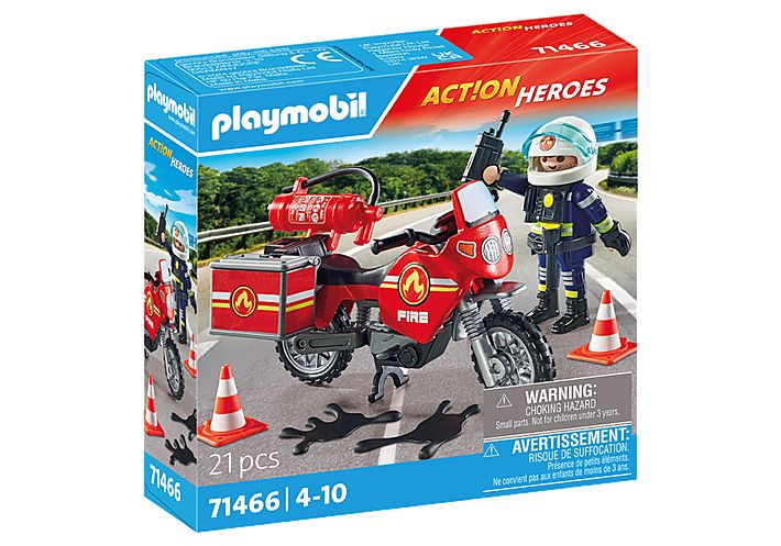PLAYMOBIL Action Heroes 71466 Brandweer op de plaats van het ongeval - Actie/Avontuur Speelset voor Kinderen vanaf 4 Jaar